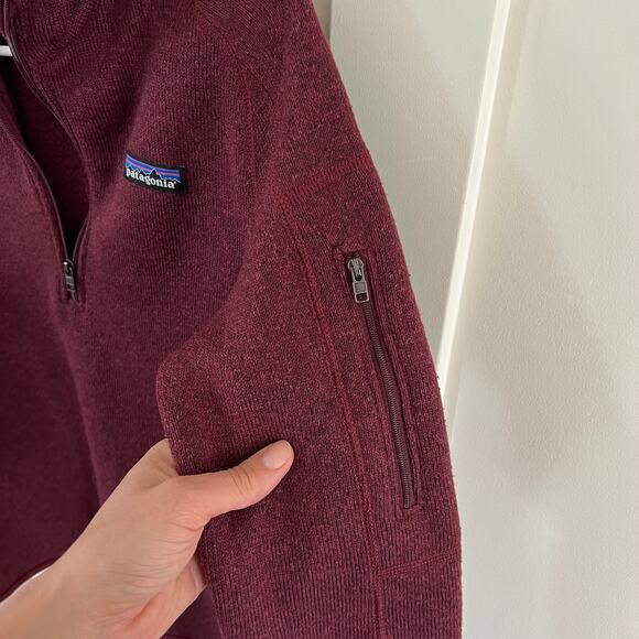 Patagonia Better Sweater 1/4 Quarter Zip Sequoia Red Sweater Women's Small - Picture 7 of 8